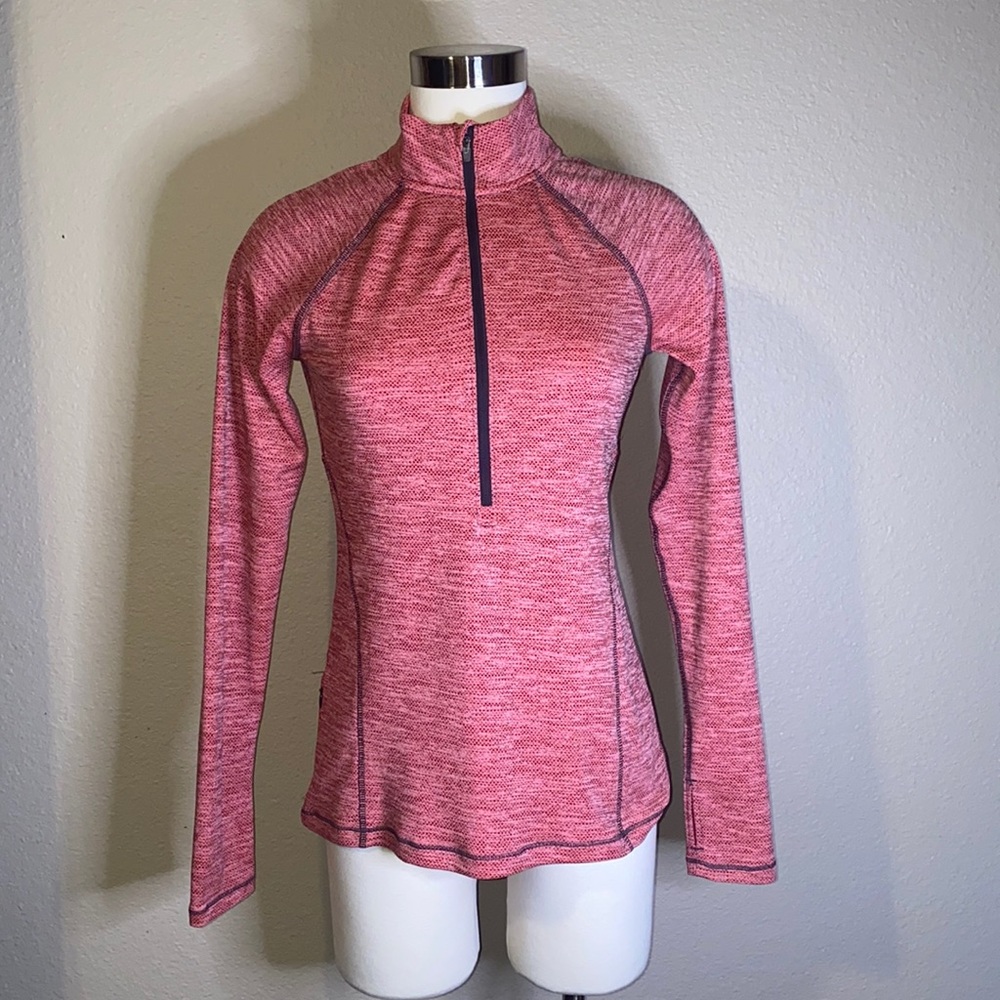 Champion long sleeve size XS color: orange/gray